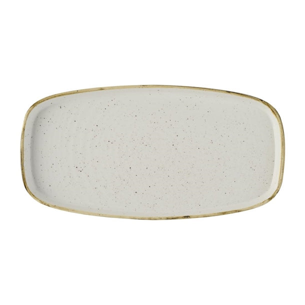 Churchill Stonecast Barley White Chefs' Walled Oblong Plate 300mm (Pack of 6) - DX020 Plates Churchill