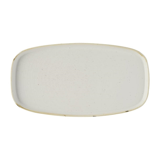 Churchill Stonecast Barley White Chefs' Walled Oblong Plate 350mm (Pack of 6) - DX021 Plates Churchill