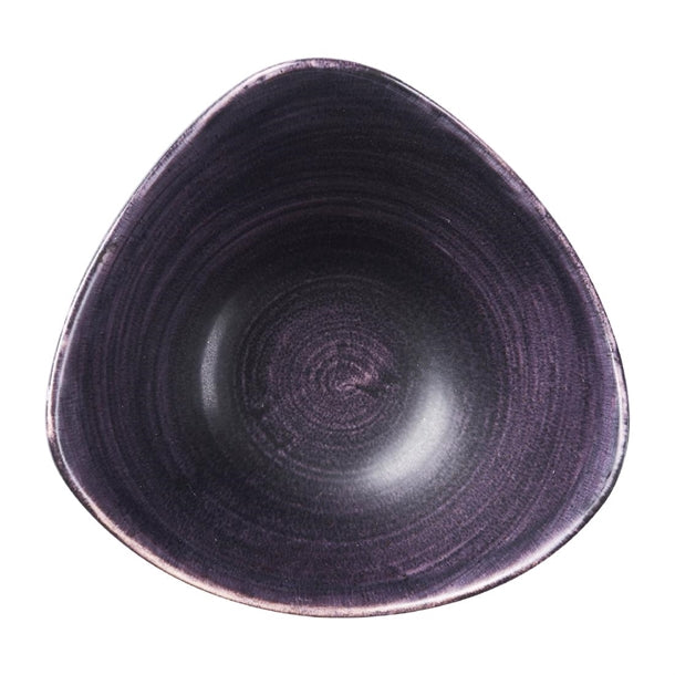 Churchill Stonecast Patina Deep Purple Triangle Bowl 153mm (Pack of 12) - DX068 Bowls Churchill
