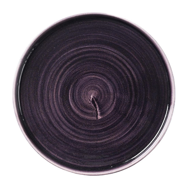 Churchill Stonecast Patina Deep Purple Walled Plate 260mm (Pack of 6) - DX069 Plates Churchill