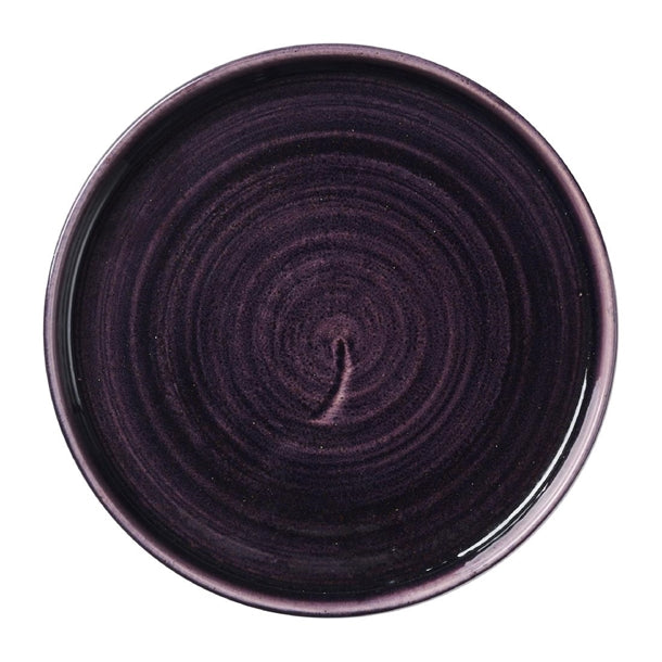 Churchill Stonecast Patina Deep Purple Walled Plate 210mm (Pack of 6) - DX070 Plates Churchill