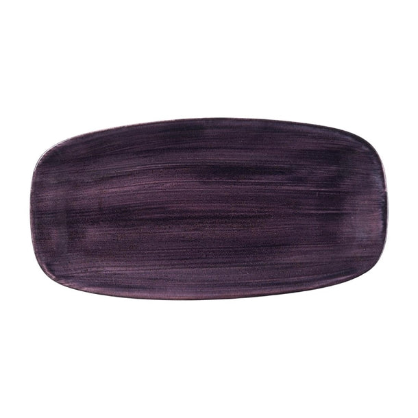 Churchill Stonecast Patina Deep Purple Chefs' Oblong Plate 355mm (Pack of 6) - DX072 Plates Churchill