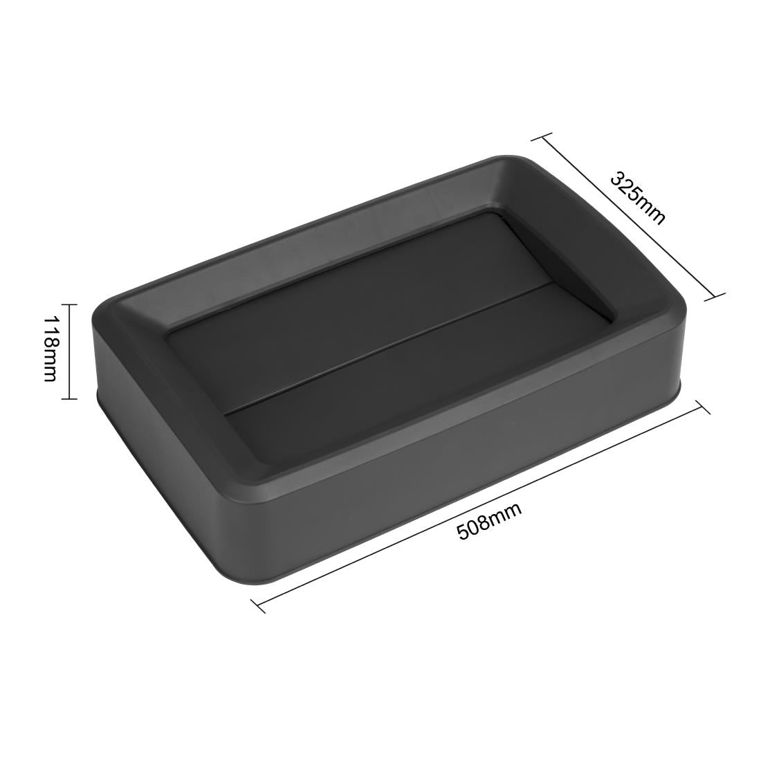 Jantex 60/80Ltr Slim Bin Lid Black - DX179 Jantex