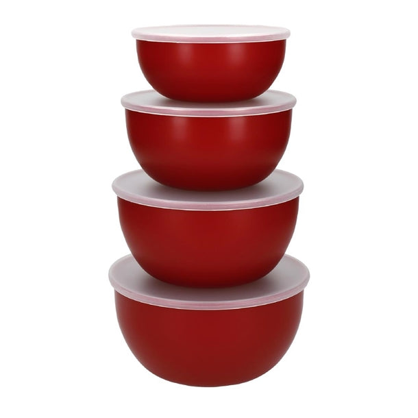 KitchenAid Prep Bowls with Lids Empire Red (Set 4) - DX311 Kitchenaid