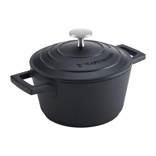 MasterClass Cast Aluminium Casserole Black 1400ml - DX365 Casserole & Stew Pans Master Class