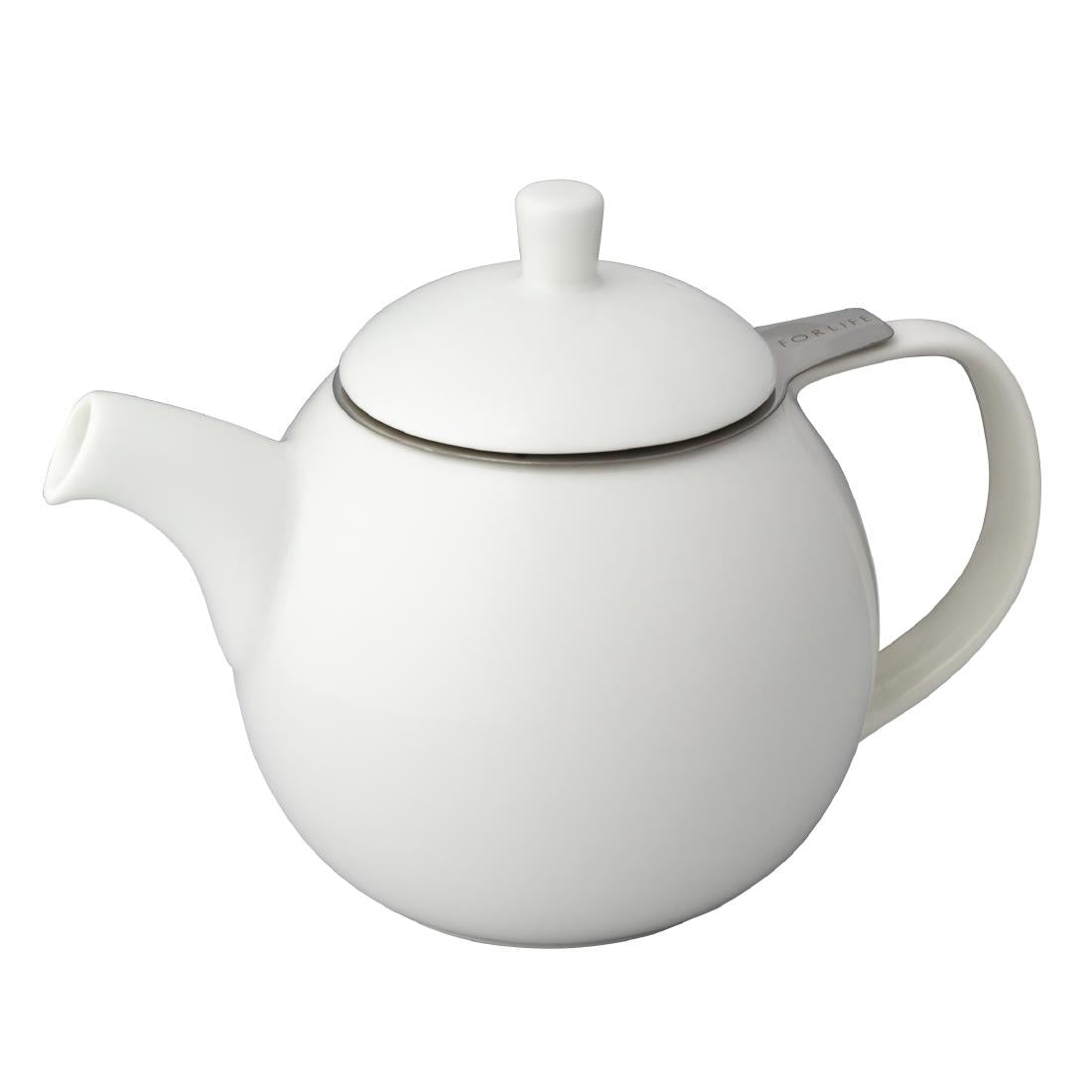 Forlife White Curve Teapot 24oz - DX486 Forlife