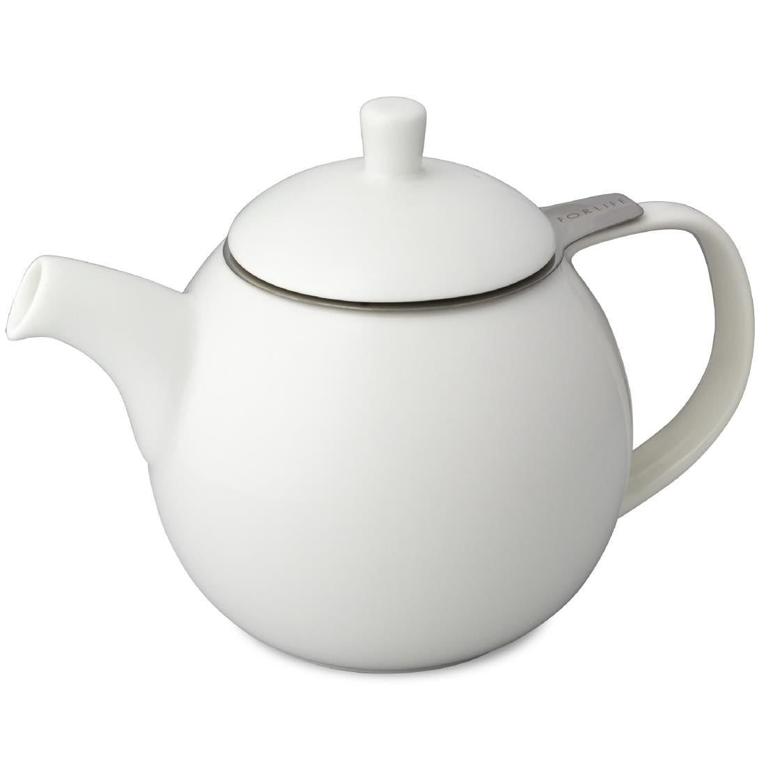 Forlife White Curve Teapot 45oz - DX495 Forlife