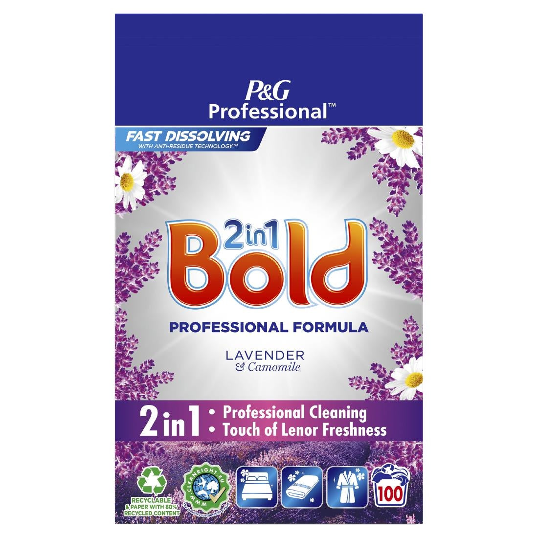 Bold Professional 2-in-1 Powder Detergent Lavender and Camomile 6kg - DX536 P&G Professional