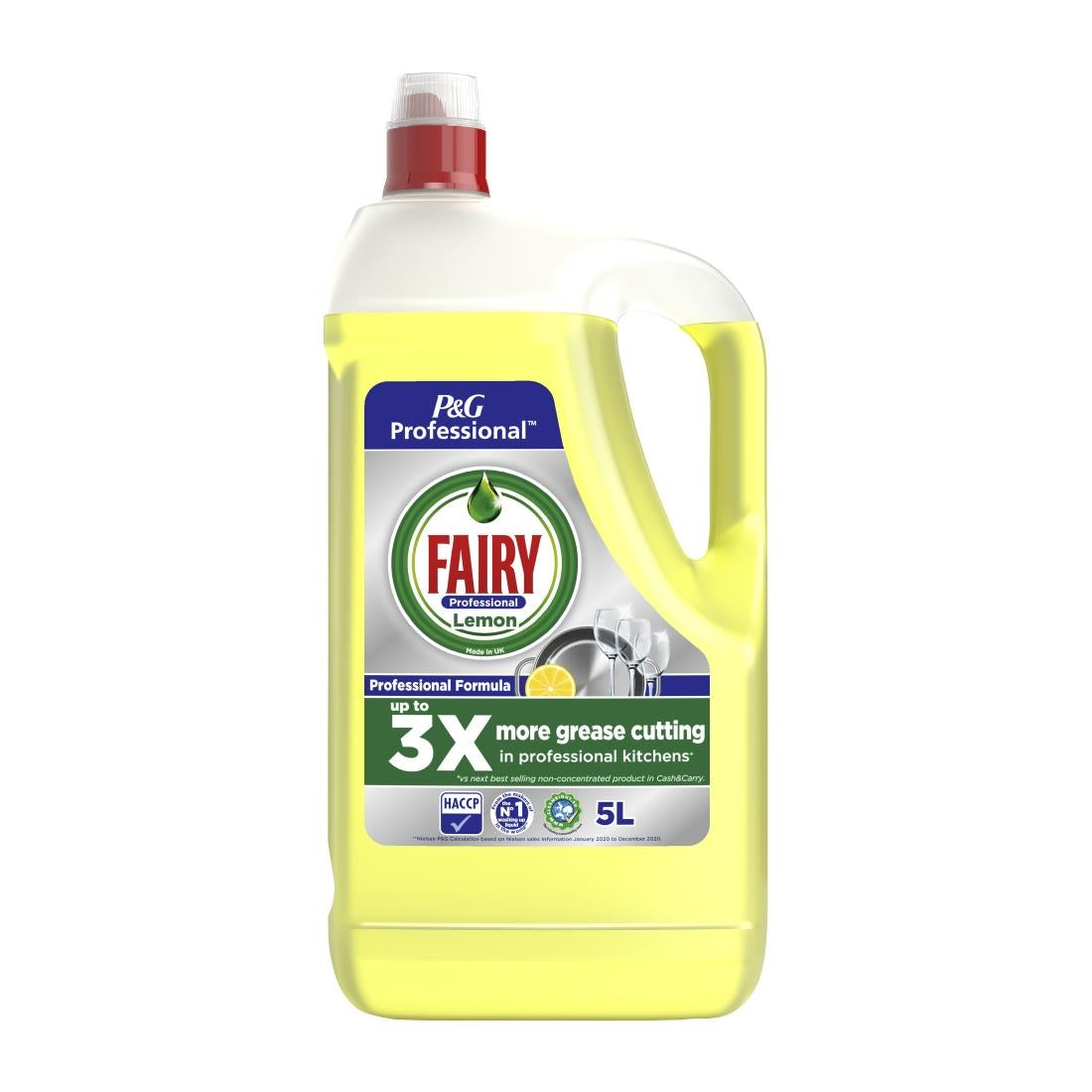 Fairy Professional Washing Up Liquid Lemon 5Ltr (Pack of 2) - DX553 P&G Professional