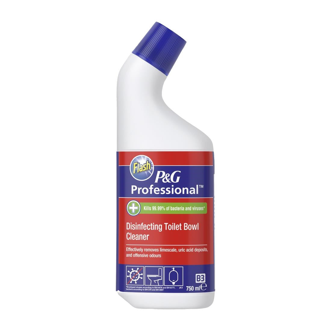 Flash Professional Heavy Duty Toilet Cleaner 750ml (Pack of 12) - DX562 P&G Professional