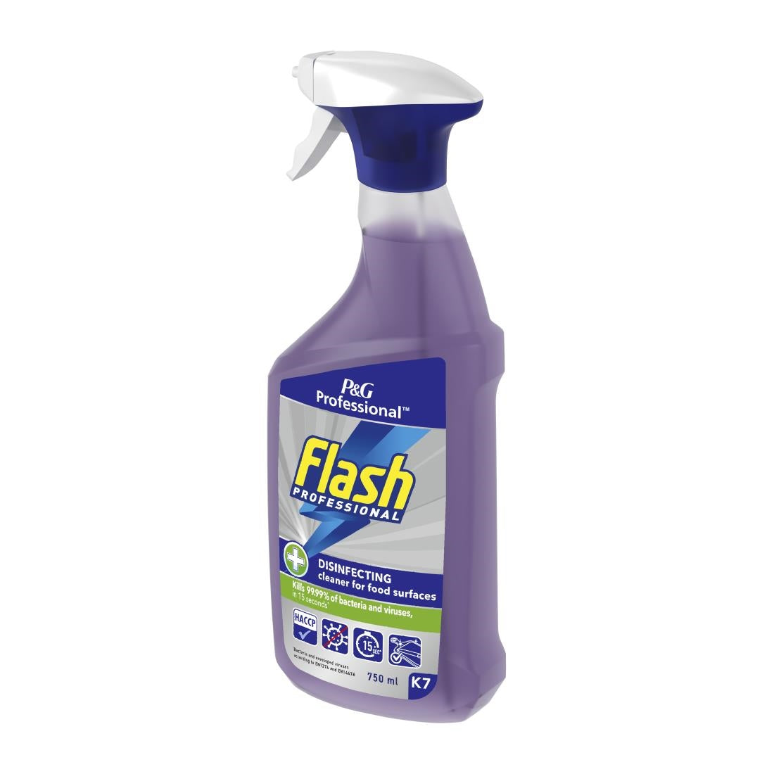 Flash Professional Disinfecting Cleaning Spray for Food Surfaces 750ml (Pack of 6) - DX563 P&G Professional
