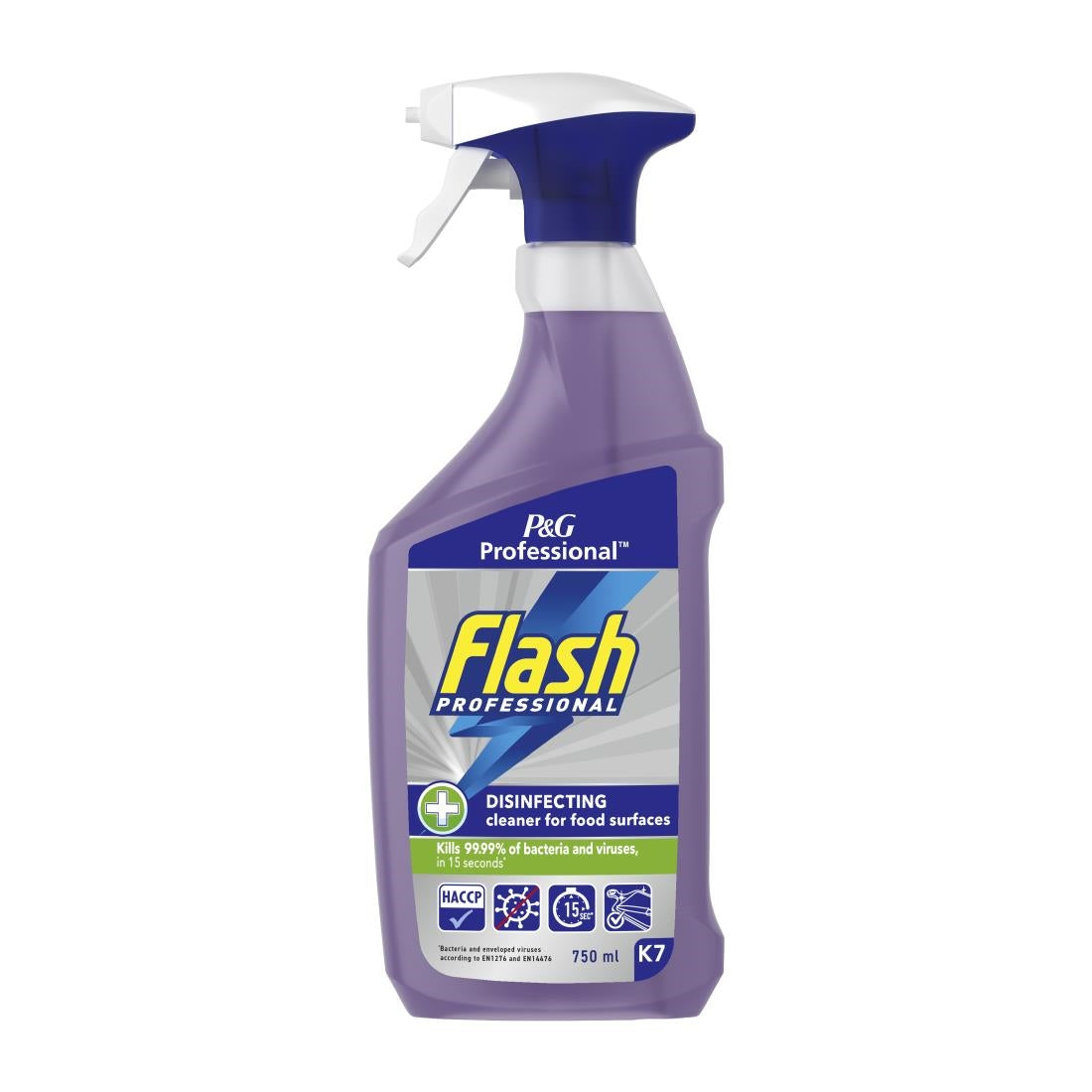 Flash Professional Disinfecting Cleaning Spray for Food Surfaces 750ml (Pack of 6) - DX563 P&G Professional