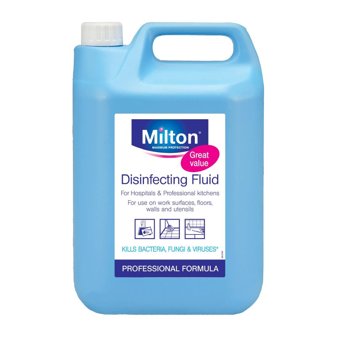 Milton Professional Disinfecting Fluid 5Ltr (Pack of 2) - DX567 P&G Professional