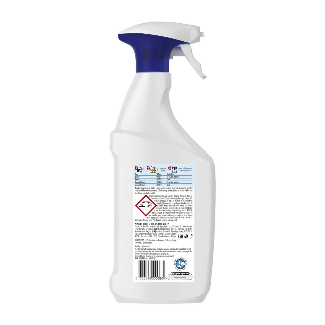 Viakal Professional Limescale Remover Spray 750ml (Pack of 10) - DX570 P&G Professional