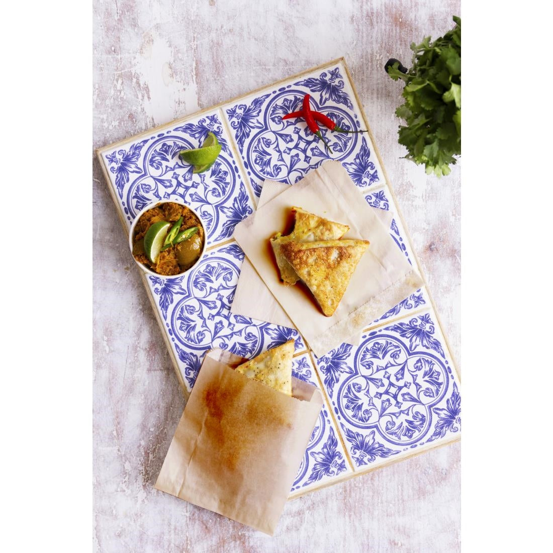 Vegware Compostable Paper Sandwich Bags Kraft - 7x7" (Pack of 1000) - DX575 Paper Bags Vegware