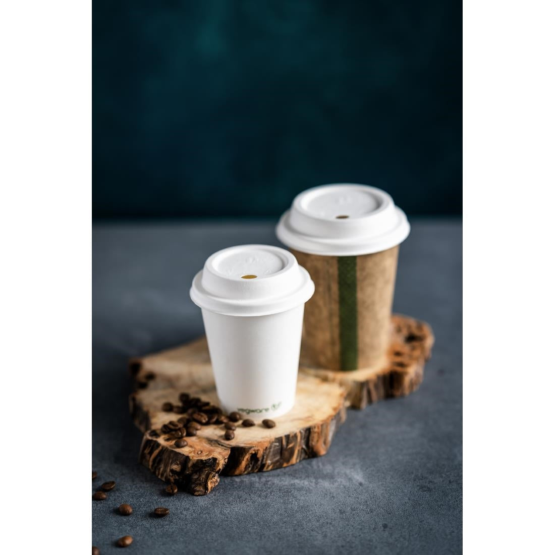 Vegware Hot Cup Lid Moulded Fibre 79-Series (Pack of 1000) - DX579 Disposable Cups Vegware