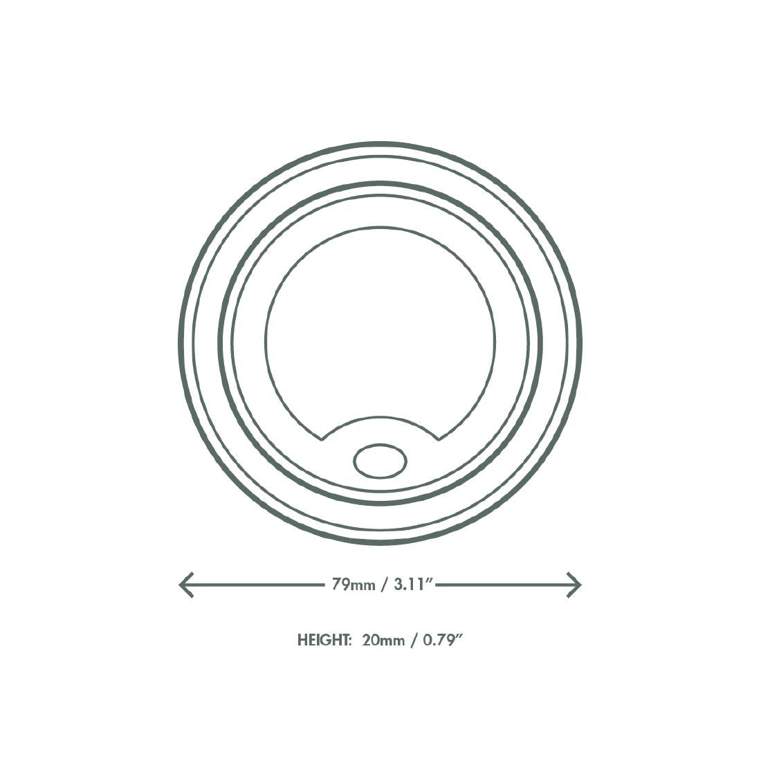 Vegware Hot Cup Lid Moulded Fibre 79-Series (Pack of 1000) - DX579 Disposable Cups Vegware