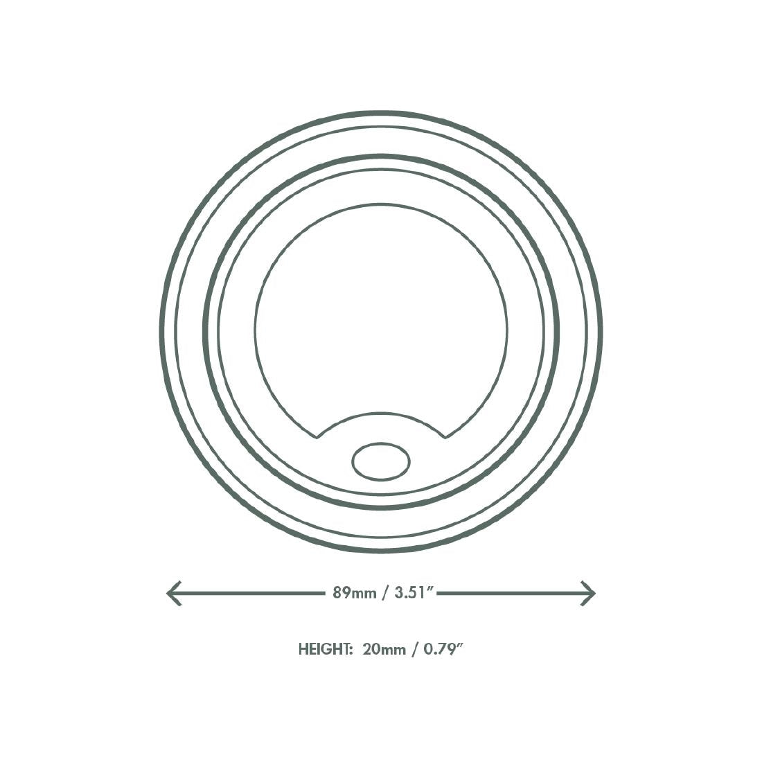 Vegware Hot Cup Lid Moulded Fibre 89-Series (Pack of 1000) - DX580 Disposable Cups Vegware