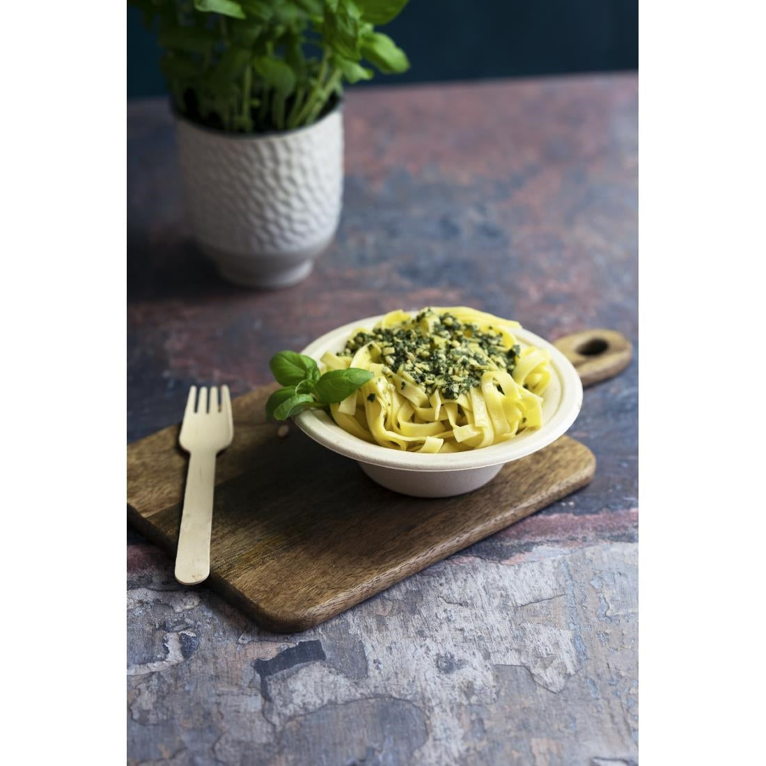 Vegware Compostable Nourish Moulded Fibre Bowl Natural 12oz/340ml (Pack of 500) - DX581 Disposable Plates & Bowls Vegware