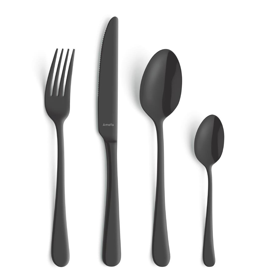 Amefa Dessert Spoon Black (Pack of 12) - DX636 Spoons Amefa