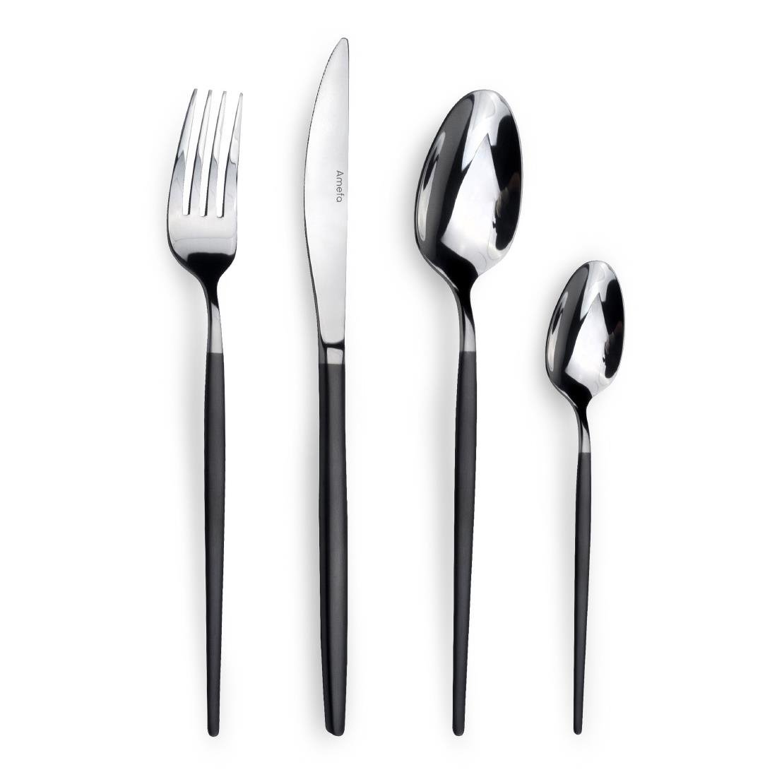 Amefa Teaspoon Black (Pack of 12) - DX684 Amefa Cutlery Amefa