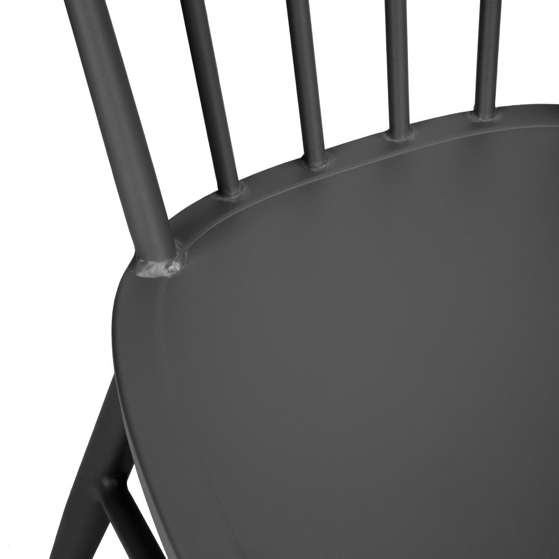 Bolero Windsor Aluminium Black Chairs (Pack of 4) - DX686 Metal Dining Chairs Bolero