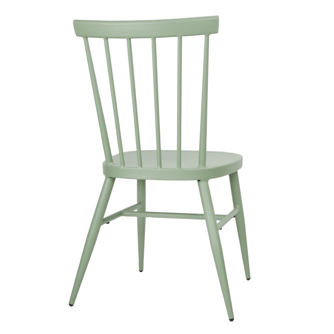 Bolero Windsor Aluminium Green Chairs (Pack of 4) - DX687 Metal Dining Chairs Bolero