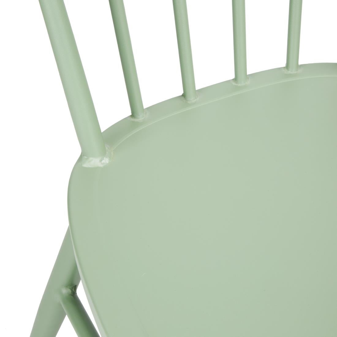 Bolero Windsor Aluminium Green Chairs (Pack of 4) - DX687 Metal Dining Chairs Bolero