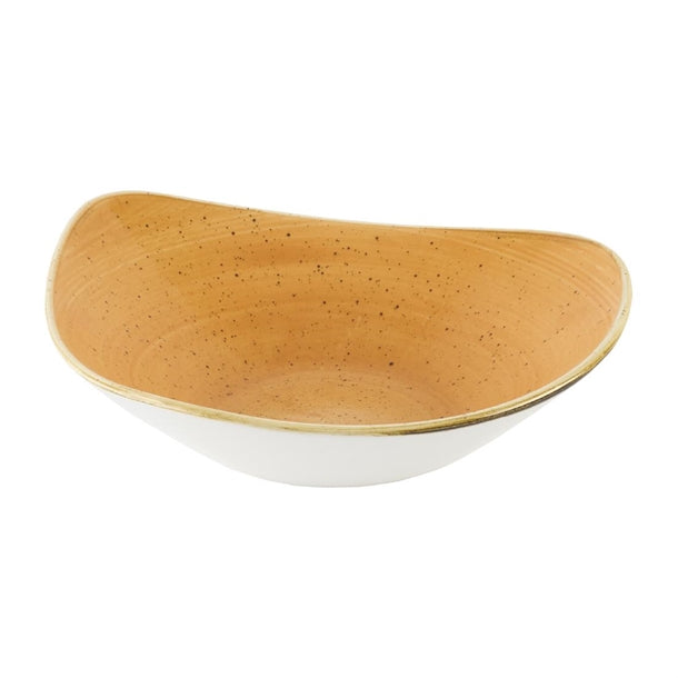 Churchill Stonecast Tangerine Triangle Bowl 235mm (Pack of 12) - DX779 Bowls Churchill Super Vitrified