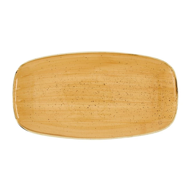Churchill Stonecast Tangerine Chefs' Oblong Plate No. 4 (355 x 189mm) (Pack of 6) - DX781 Plates Churchill Super Vitrified