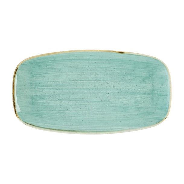 Churchill Stonecast Mint Chefs' Oblong Plate No. 4 (355 x 189mm) (Pack of 6) - DX792 Plates Churchill Super Vitrified