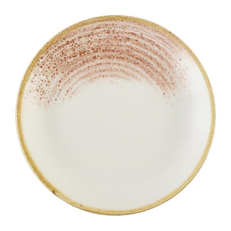 Churchill Studio Prints Homespun Accents Coral Coupe Plate 165mm (Pack of 12) - DX797 Plates Churchill Super Vitrified
