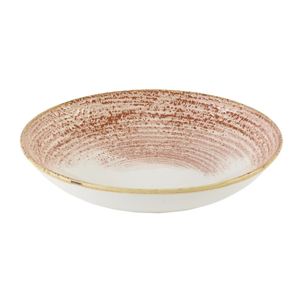Churchill Studio Prints Homespun Accents Coral Coupe Bowl 248mm (Pack of 12) - DX798 Bowls Churchill Super Vitrified