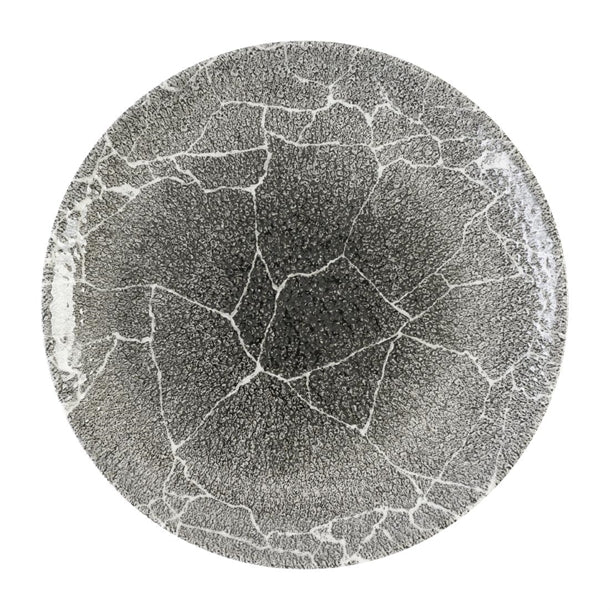 Churchill Studio Prints Kintsugi Quartz Black Coupe Plate 260mm (Pack of 12) - DX805 Plates Churchill Super Vitrified