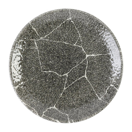 Churchill Studio Prints Kintsugi Quartz Black Coupe Plate 165mm (Pack of 12) - DX807 Plates Churchill Super Vitrified