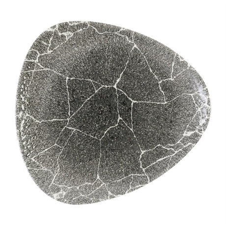 Churchill Studio Prints Kintsugi Quartz Black Triangle Plate 229mm (Pack of 12) - DX811 Plates Churchill Super Vitrified