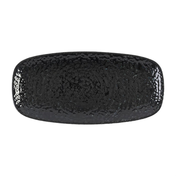 Churchill Studio Prints Homespun Chroma Carbon Chefs' Oblong Plate No. 2 (269 x 127mm) (Pack of 12) - DX828 Plates Churchill Super Vitrified