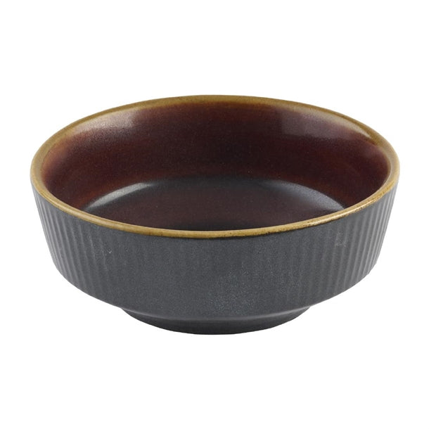 Churchill Nourish Tokyo Black Kochi Shallow Bowl 50 x 115mm (Pack of 12) - DX853 Bowls Churchill Super Vitrified
