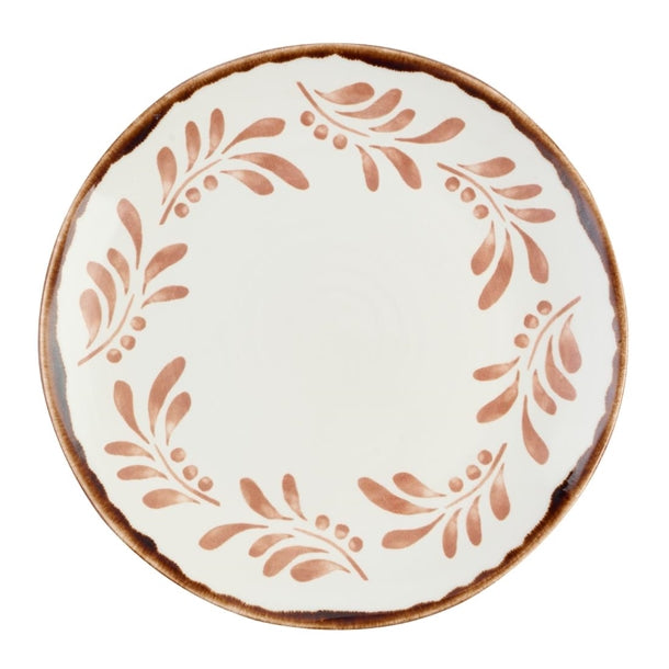 Dudson Harvest Mediterranean Terracotta Organic Coupe Plate 230mm (Pack of 12) - DX875 Plates Churchill