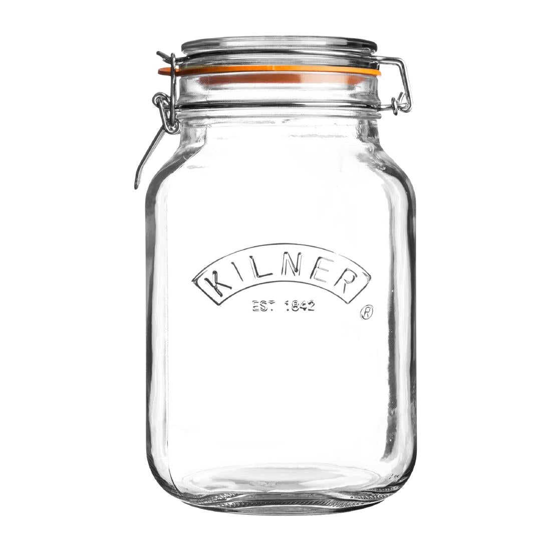 Kilner Square Clip Top Jar 1.5Ltr (Pack 4) - DX963 Kilner