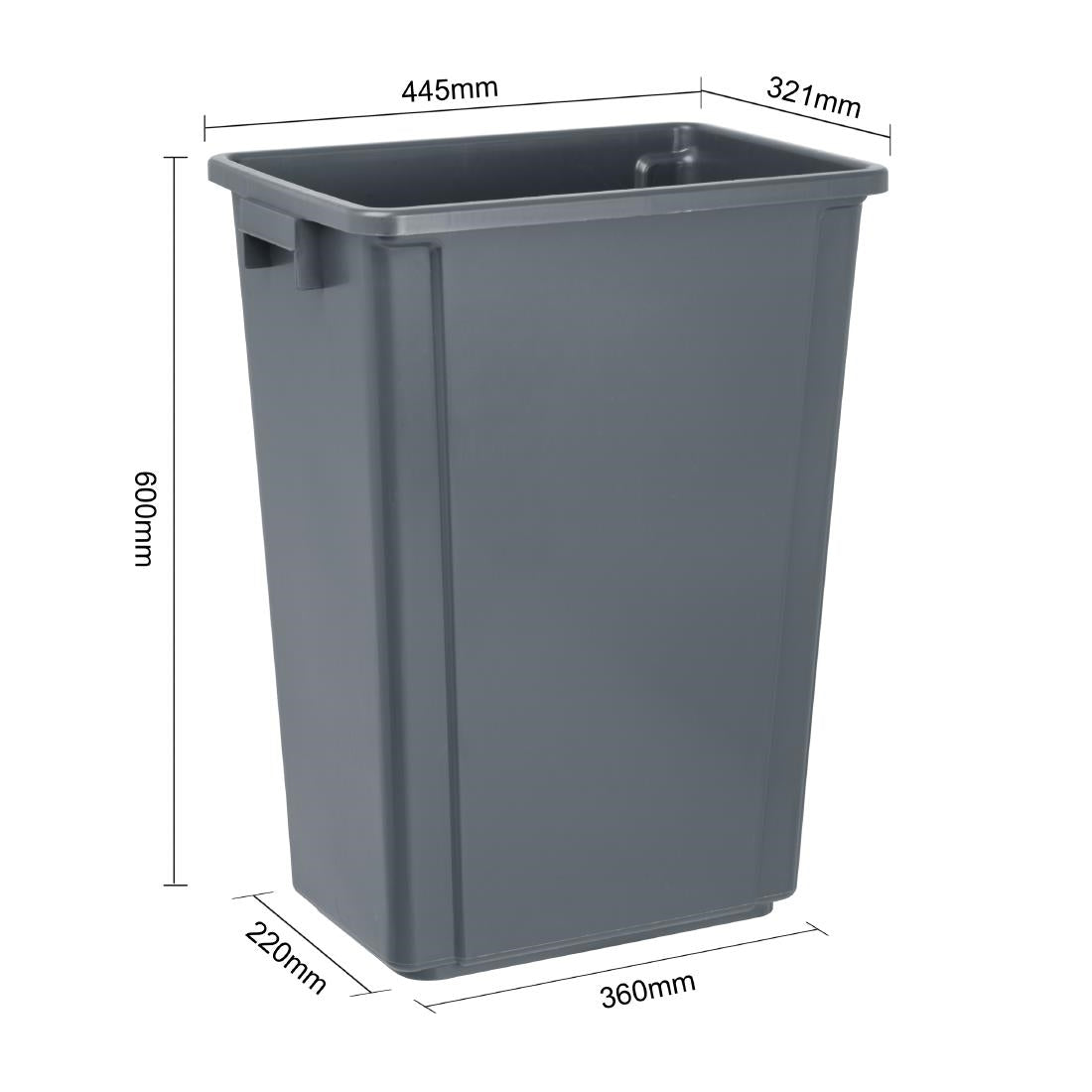 Jantex Slim Bin 60Ltr Grey - DX965 Jantex