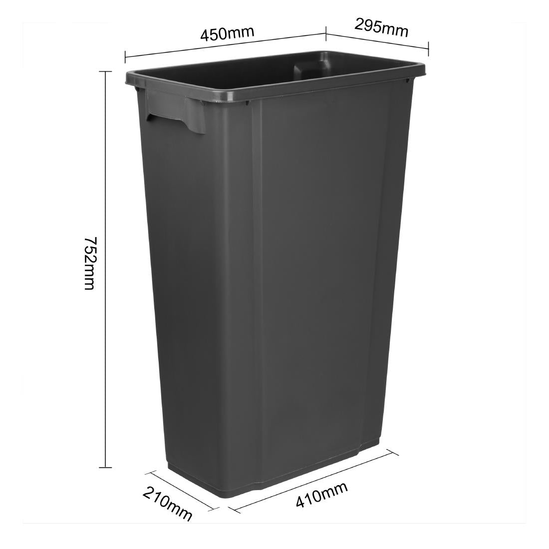 Jantex Slim Bin 80Ltr Black - DX966 Jantex