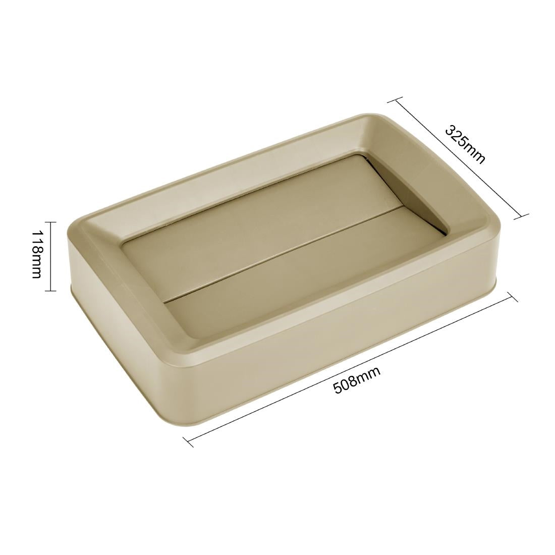 Jantex 60/80ltr Slim Bin Lid Beige - DX967 Jantex