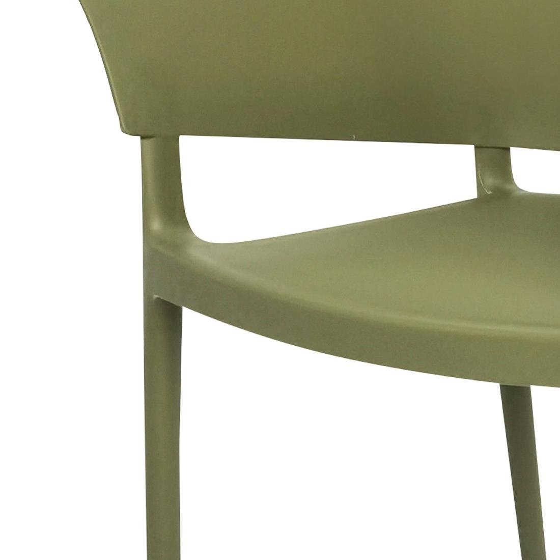 Bolero Lorenzo Cafe Chairs Green Tea (Pack of 2) - DX971 Plastic Chairs Bolero