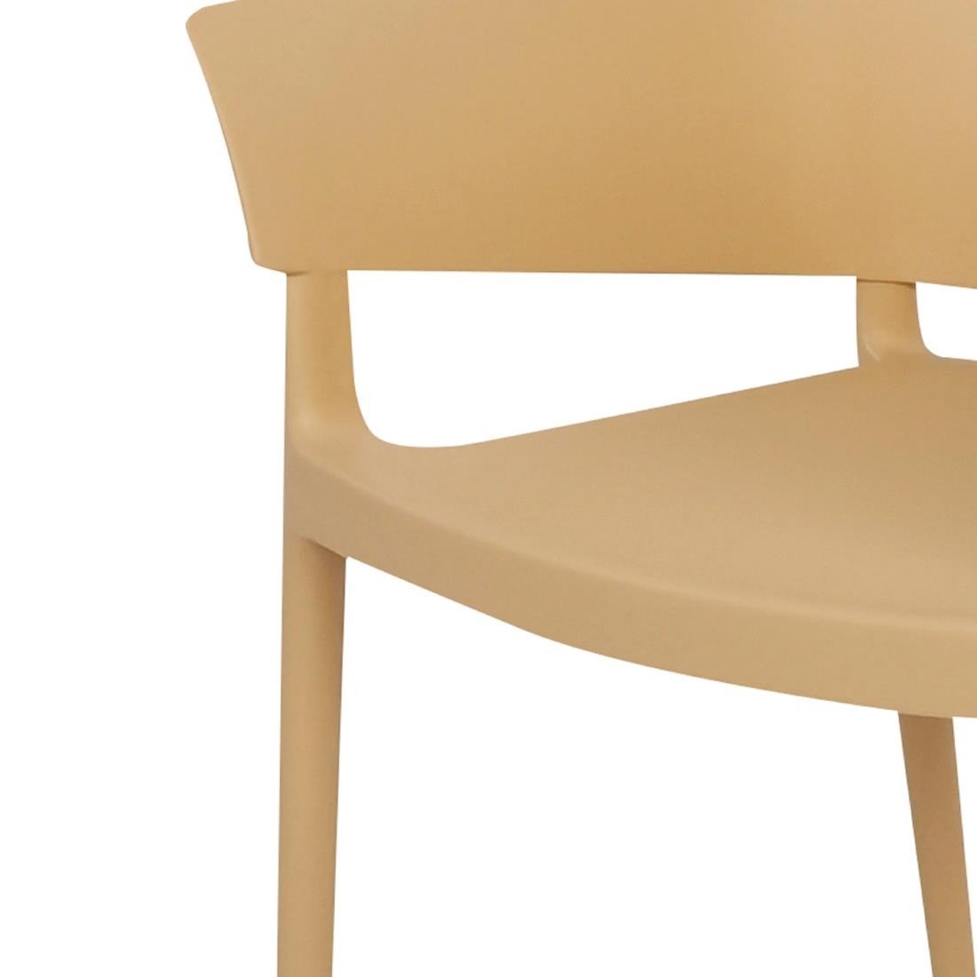 Bolero Lorenzo Cafe Chairs Warm Cream (Pack of 2) - DX972 Plastic Chairs Bolero