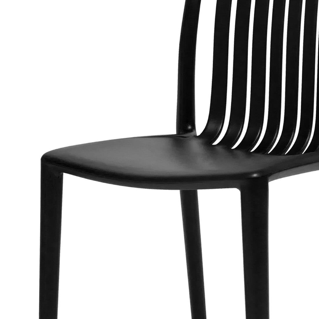 Bolero Verona Café Chairs Black (Pack of 2) - DX976 Plastic Chairs Bolero