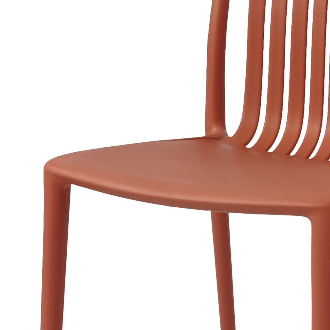 Bolero Verona Café Chairs Mild Orange (Pack of 2) - DX977 Plastic Chairs Bolero