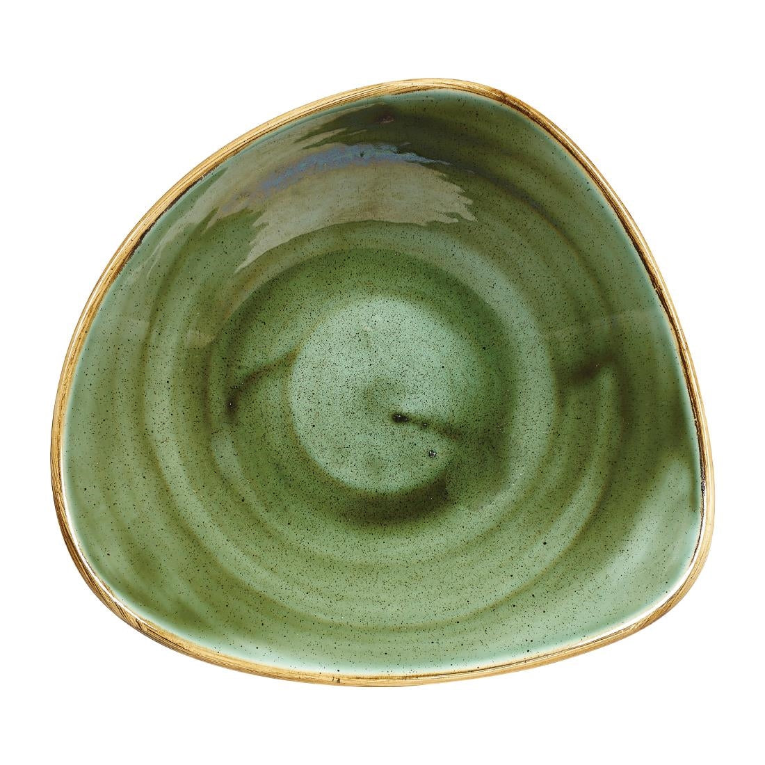 Churchill Stonecast Triangular Bowls Samphire Green 235mm (Pack of 12) - DY043 Bowls Churchill