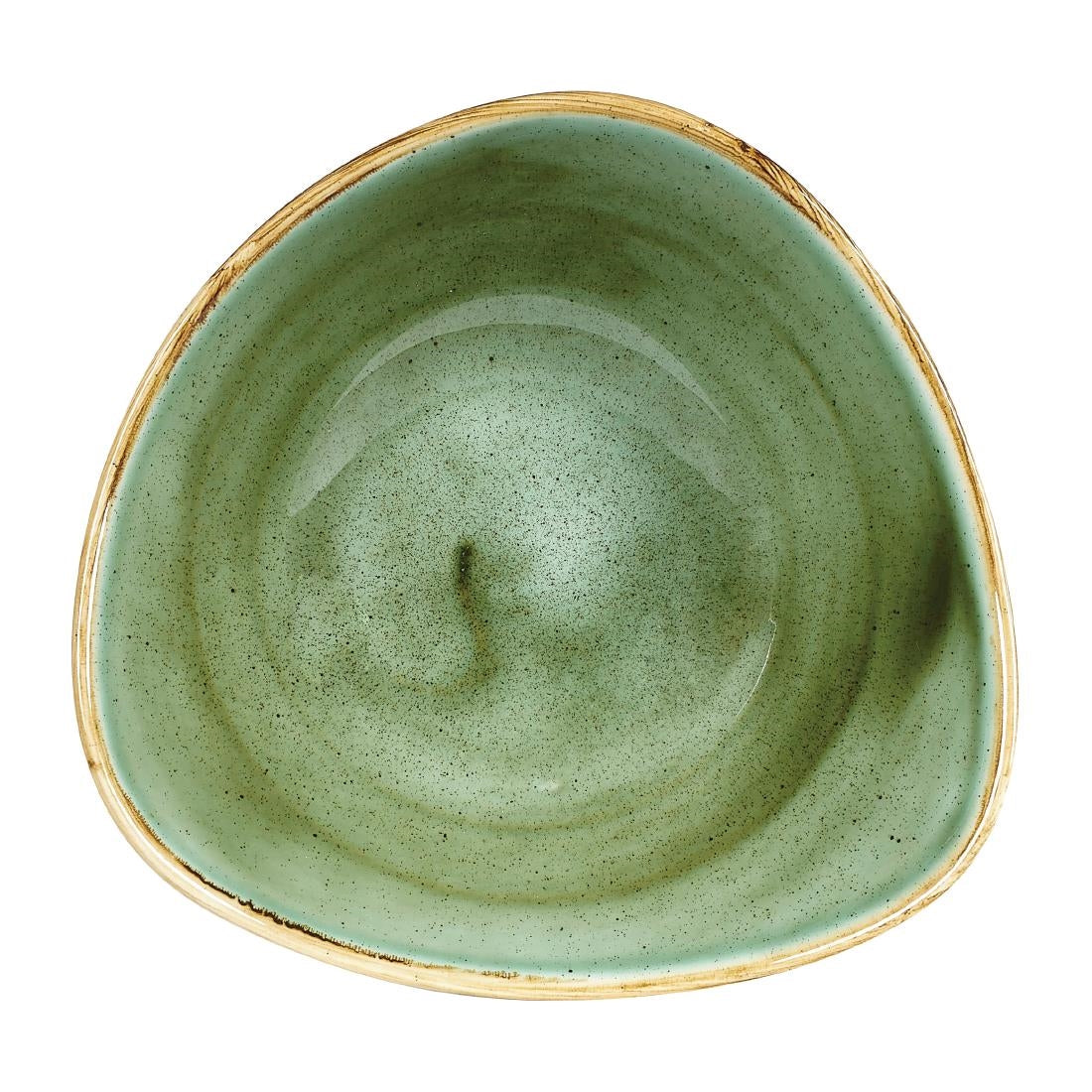 Churchill Stonecast Triangular Bowls Samphire Green 185mm (Pack of 12) - DY044 Bowls Churchill