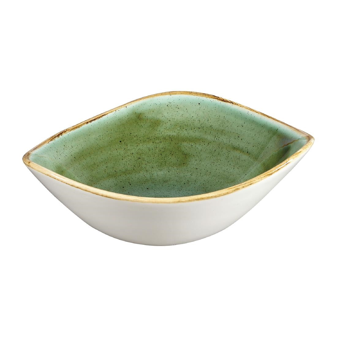 Churchill Stonecast Triangular Bowls Samphire Green 185mm (Pack of 12) - DY044 Bowls Churchill
